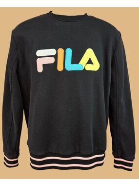 Fila Logo Black Sweatshirt Medium